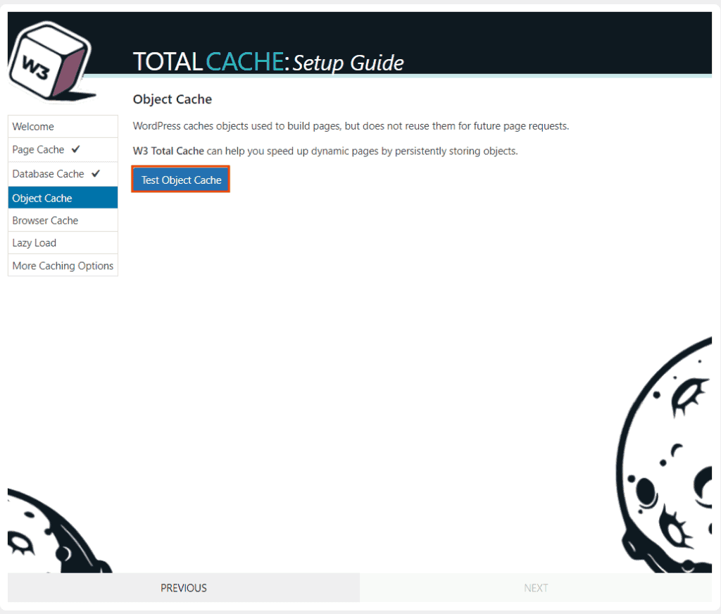 W3 Total Cache Setup Test Object Cache