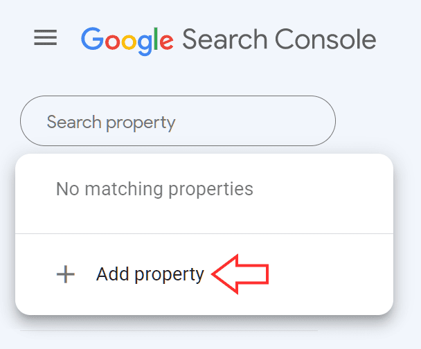 Add Property Google Search Console