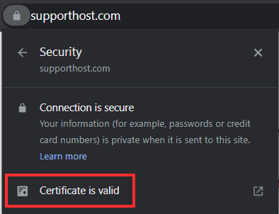 Check Certificate Validity