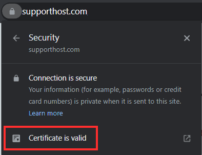 Check Certificate Validity