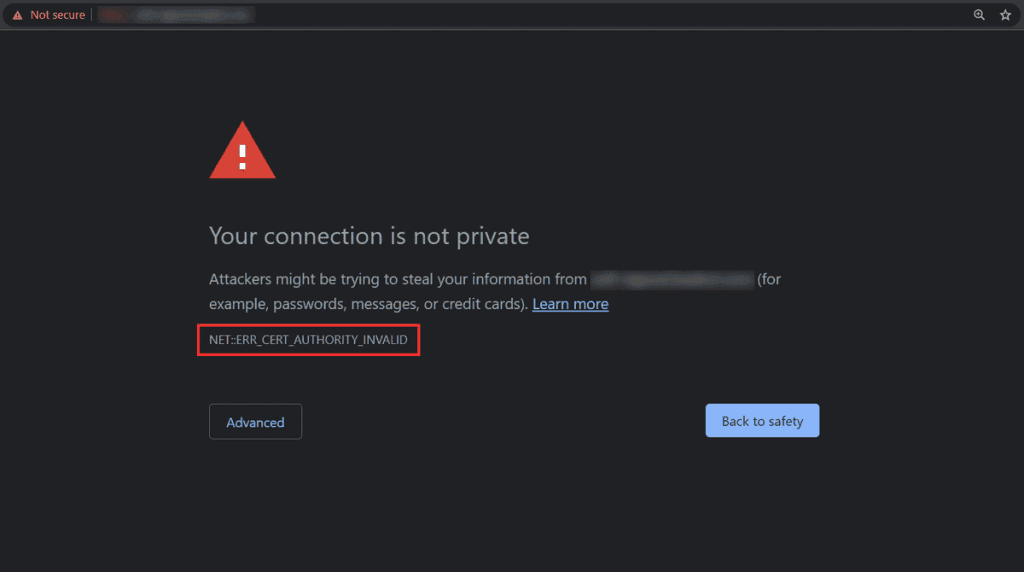 Chrome Invalid Ssl Certificate Self Signed Certificate