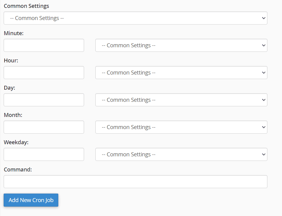 Configure New Cron Job