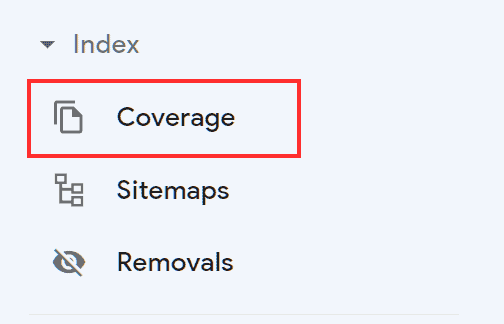 Coverage Google Search Console