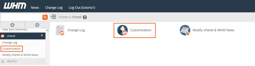 Cpanel Customization