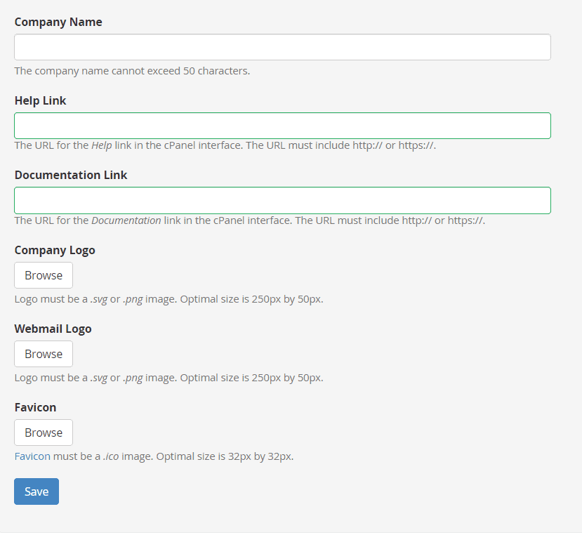 Cpanel Customization Customize Branding