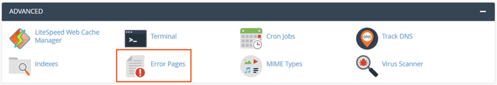 Cpanel Error Pages