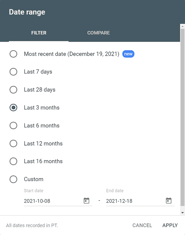 Date Range