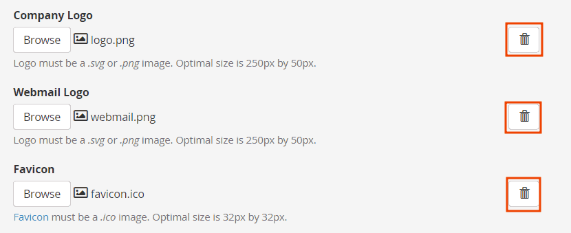 Delete Logo Cpanel Customization