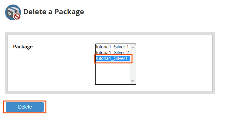 Deleting A Package