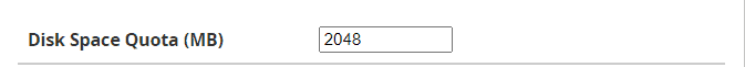 Disk Space Quota