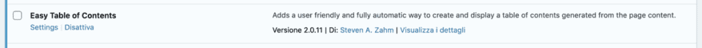 Easy Table Of Content Plugin