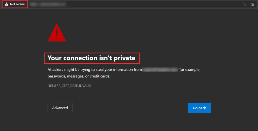 Proxy certificate invalid. Err_address_Invalid.