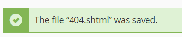 Error Page Saved