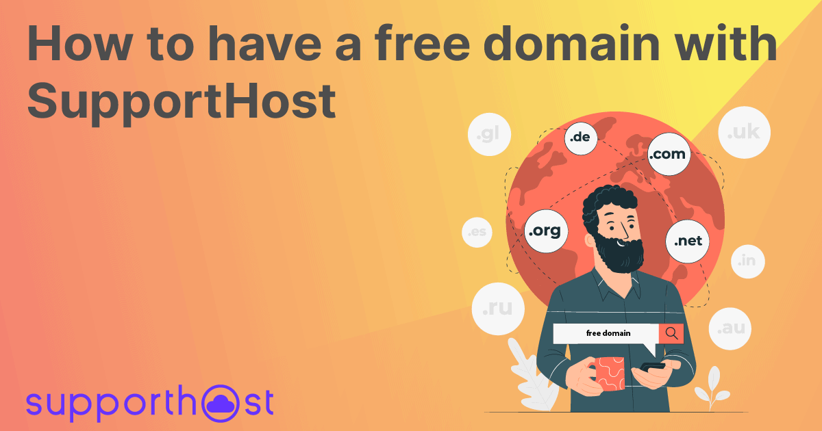 How to have a free domain with SupportHost
