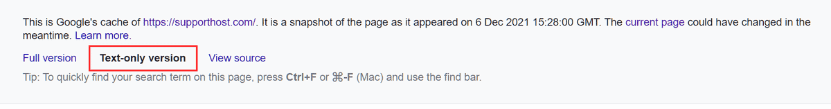 Google cache: the definitive guide - SupportHost