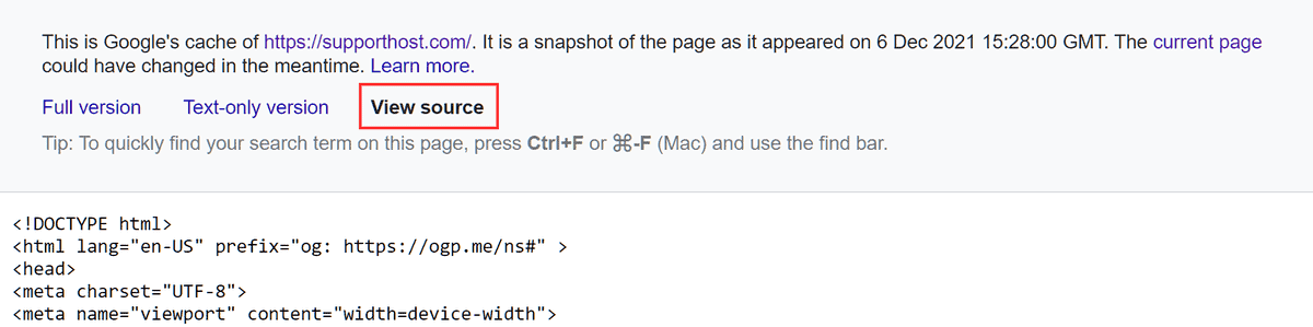 Google cache: the definitive guide - SupportHost