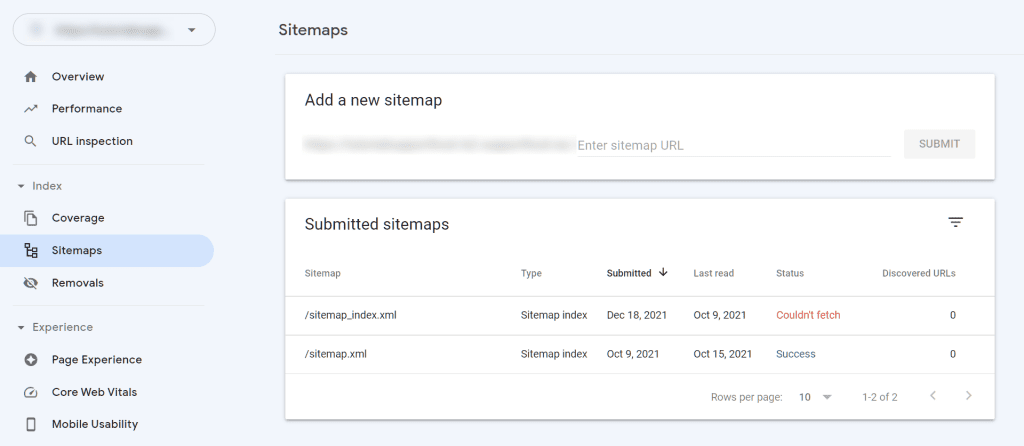 Google Search Console Add A New Sitemap