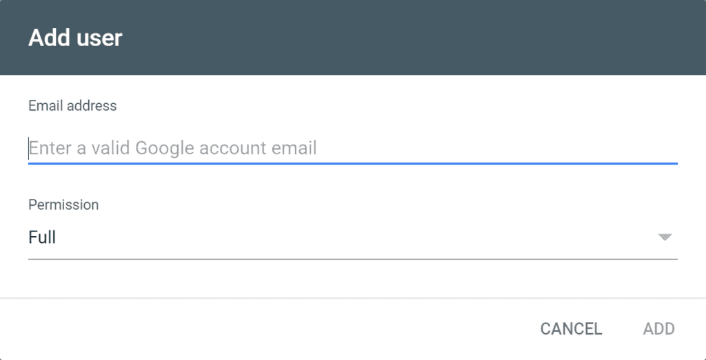 Google Search Console Add New User