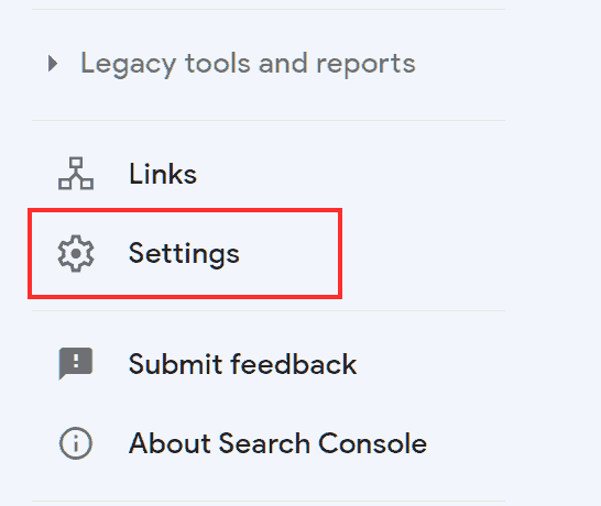 Google Search Console Settings