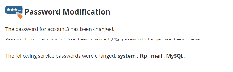 List Accounts Password Changed