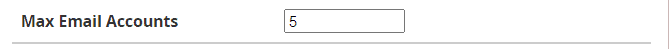 Max Email Accounts