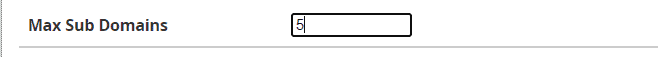 Max Sub Domains