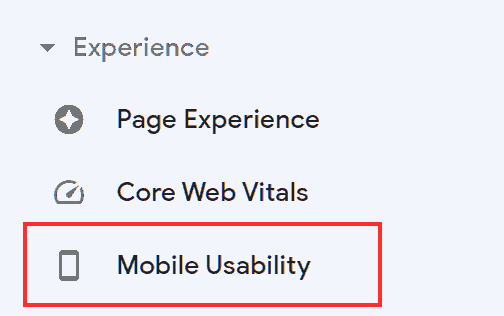 Mobile Usability Google Search Console