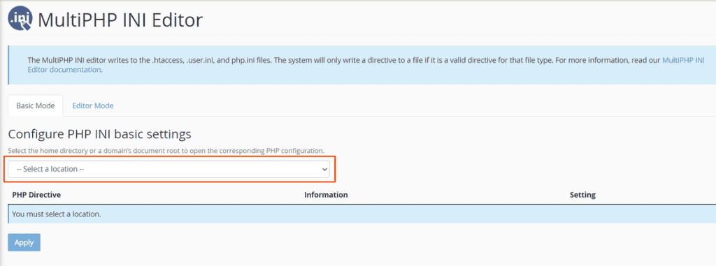 Multiphp Ini Editor Select A Location