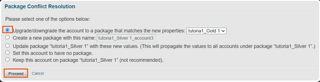 Package Conflict Resolution Upgrade Downgrade