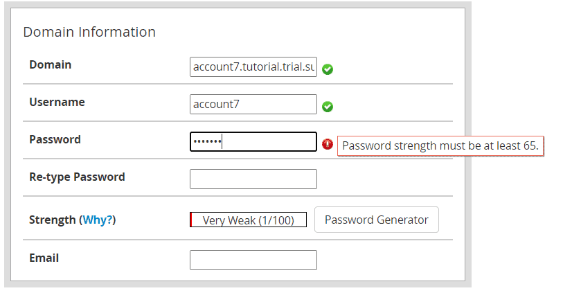 Password Weak
