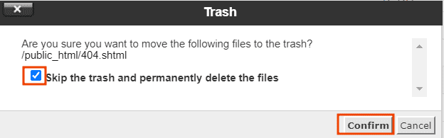 Permanently Delete Error Page File