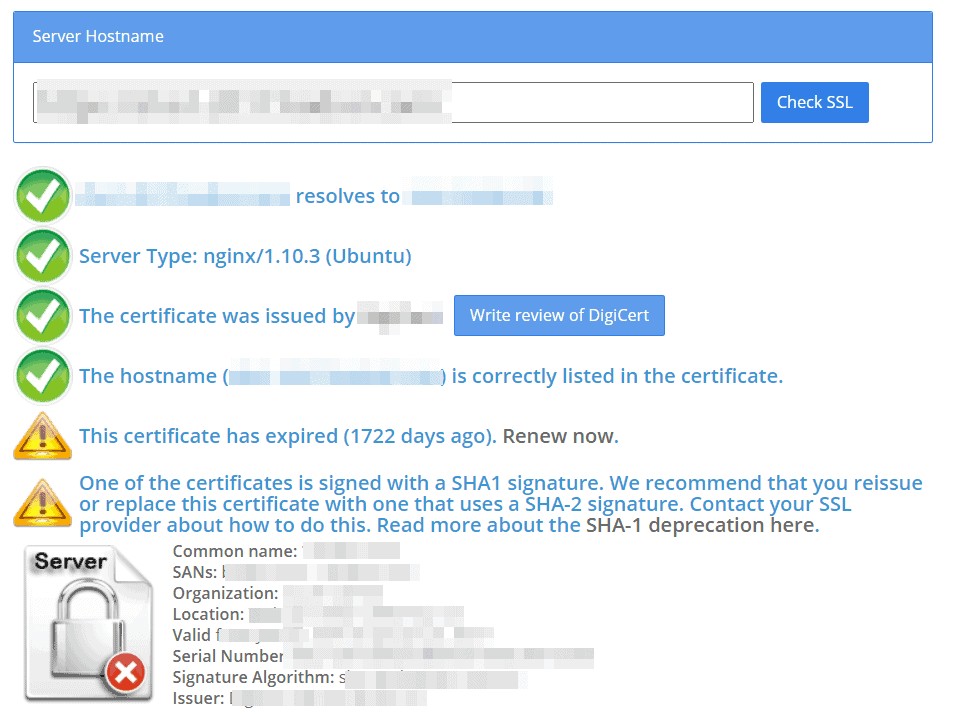 Ssl Checker Sha Algorithm