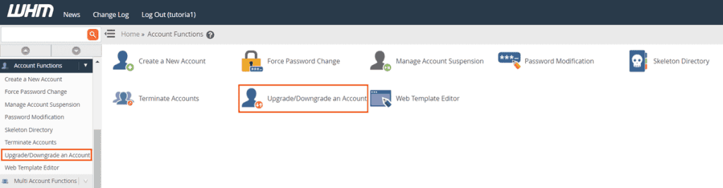Upgrade Downgrade An Account