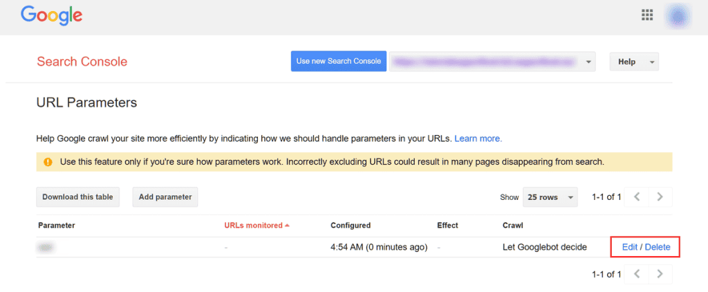 Url Parameter Google Search Console