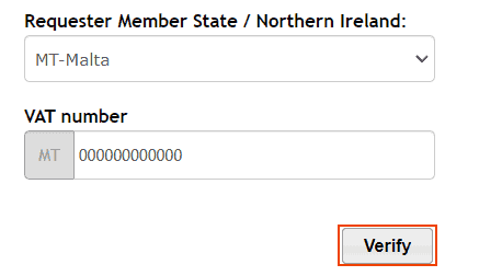 Verify Vat Number Validity