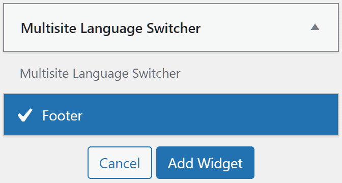 Wordpress Multilingual Multisite Language Switcher Widget