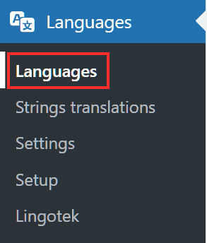 Wordpress Multilingual Polylang Languages Menu