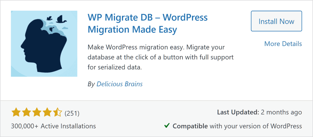 Wp Migrate Db WordPress Plugin