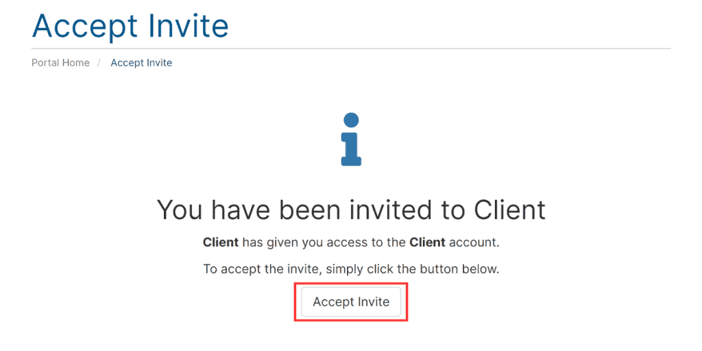 Manage Multiple Accounts Accept Invite