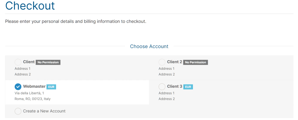 Manage Multiple Accounts At Checkout