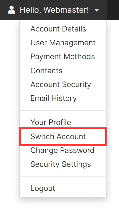 Manage Multiple Accounts Switch Account