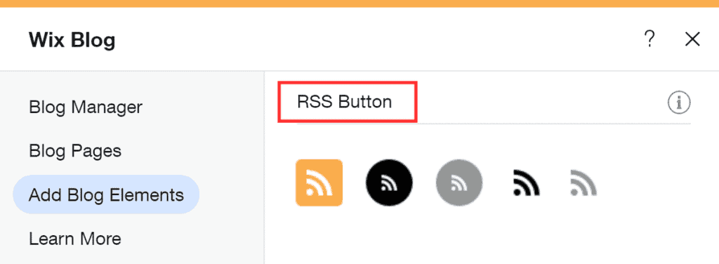 Wix Add Rss Button