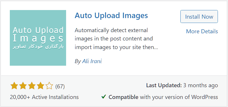 Wordpress Plugin Auto Upload Images