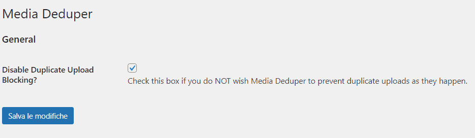 Disable Duplicate Media Upload Media Deduper