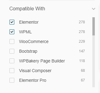 Themeforest Compatibility Filter