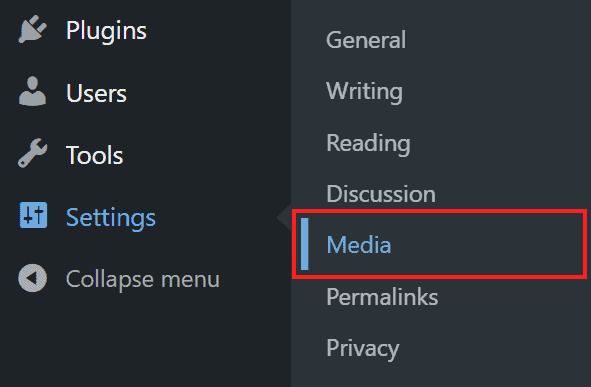 Unused Images WordPress Media Settings