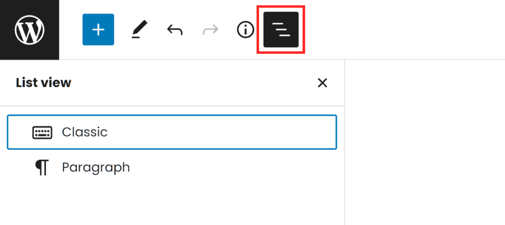 Gutenberg List View Mode