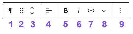 Gutenberg Paragraph Toolbar
