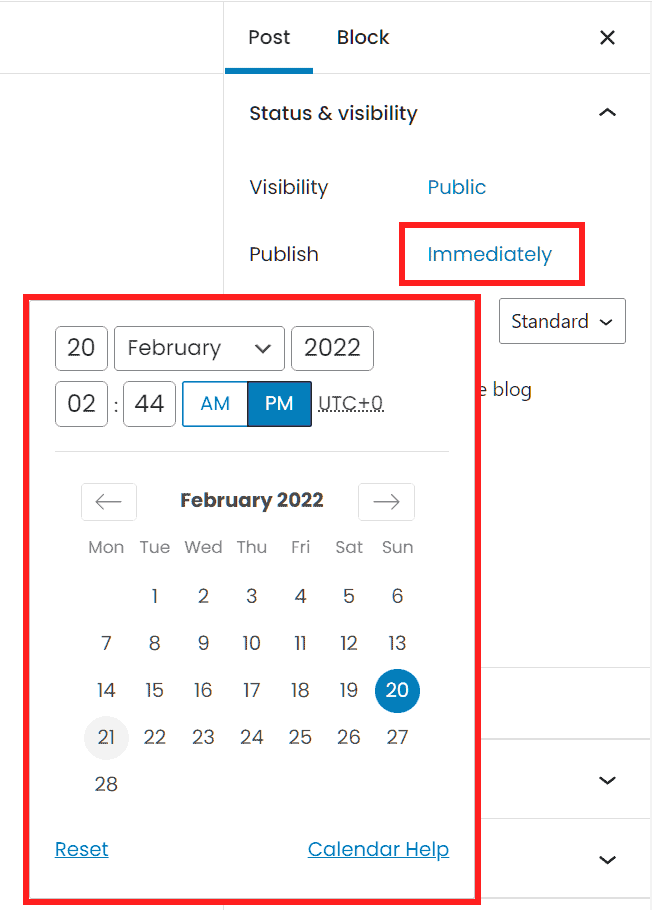 Wordpress Gutenberg Schedule Post