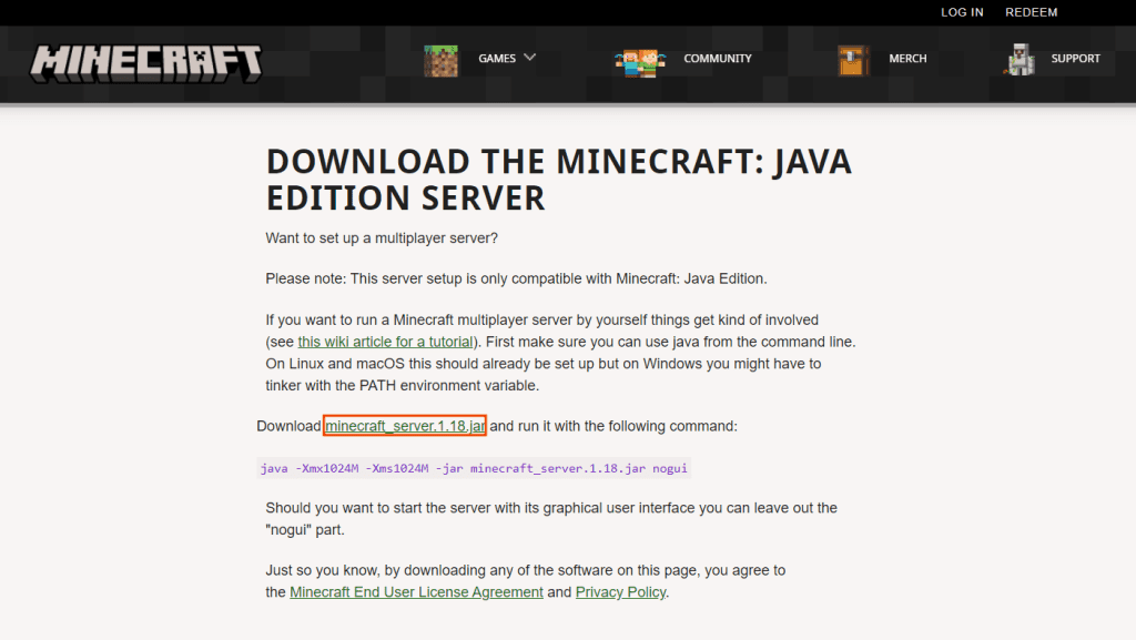 Download Minecraft Server